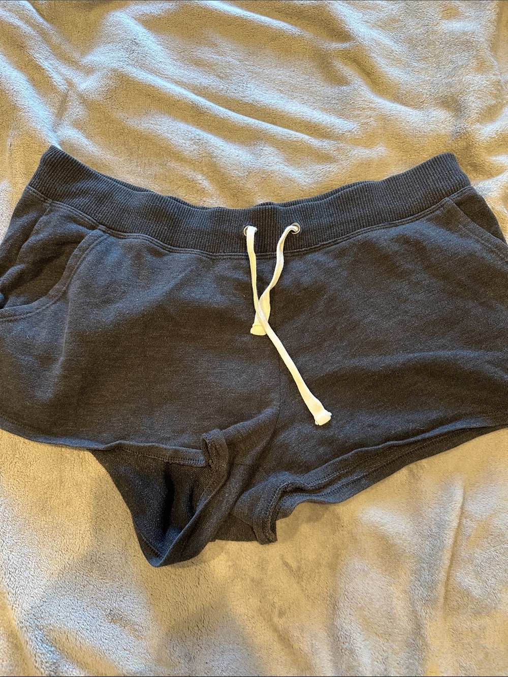 Women’s Dark Gray Drawstring Lounge Shorts